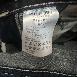 Miss Me Mid-Rise Boot Jeans - Dark Blue